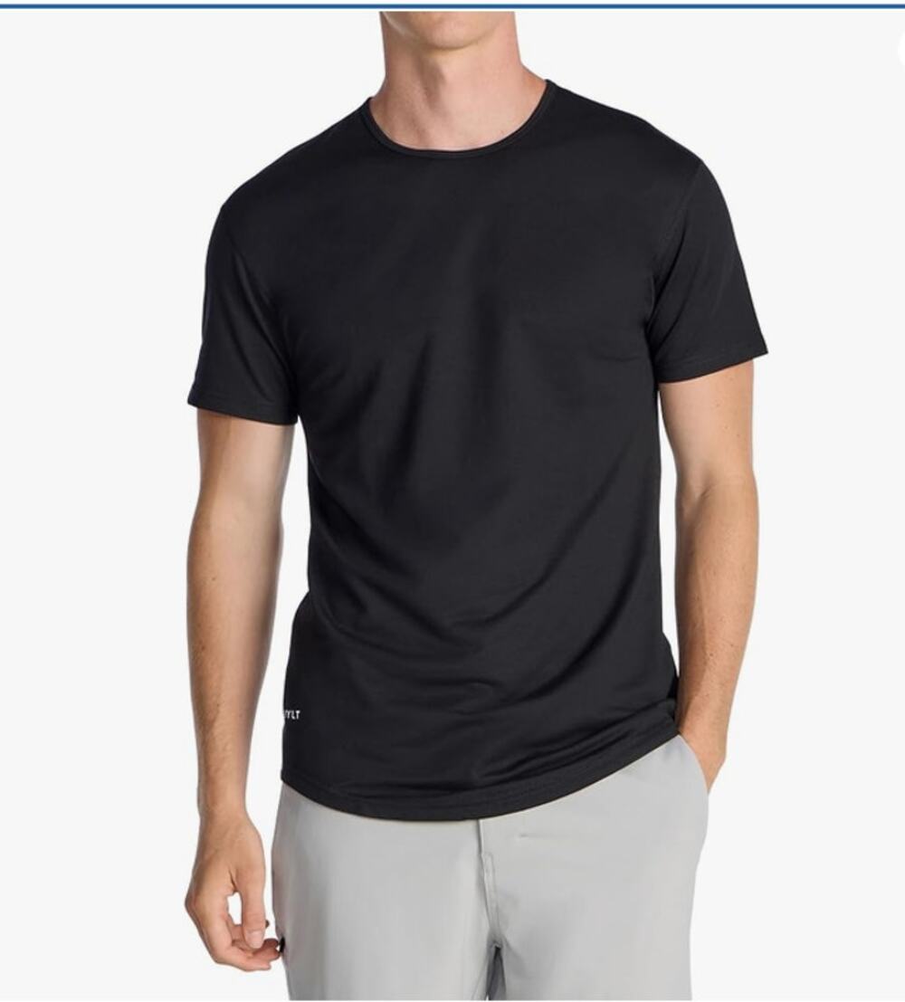 BYLT Basics Drop-Cut T Shirt Men's 3XL Slim Fit Longline Crewneck